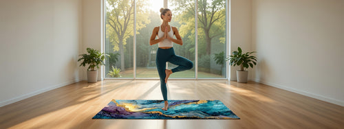 Vela™ Cosmic Nebula Art Travel Yoga Towel - Ultra-Light & Non-Slip