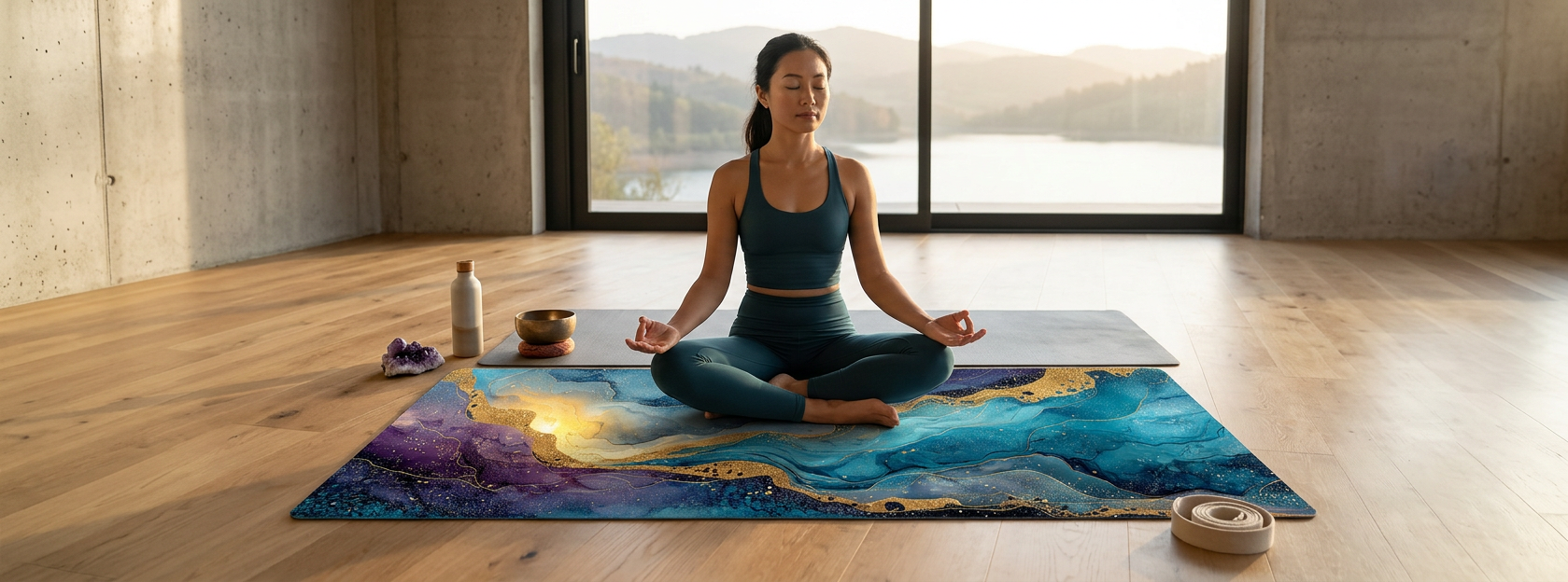 Vela™ Cosmic Nebula Art Travel Yoga Towel - Ultra-Light & Non-Slip