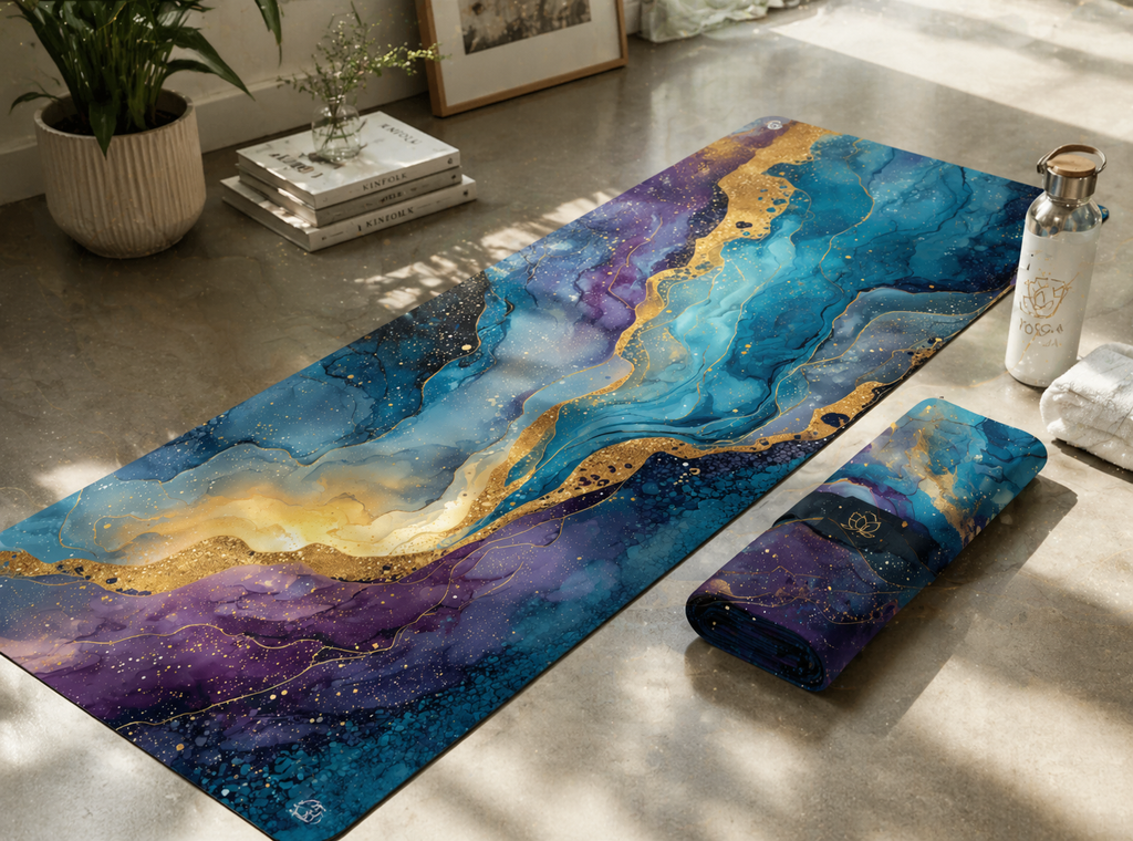 Vela™ Cosmic Nebula Art Travel Yoga Towel - Ultra-Light & Non-Slip